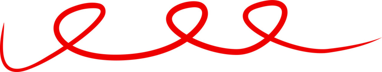 Red Hand Drawn Underline Marker