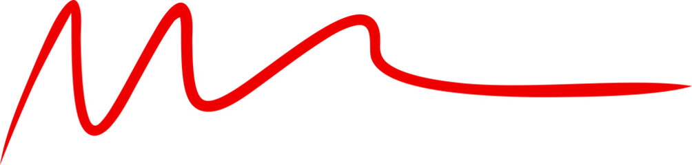 Red Hand Drawn Underline Marker