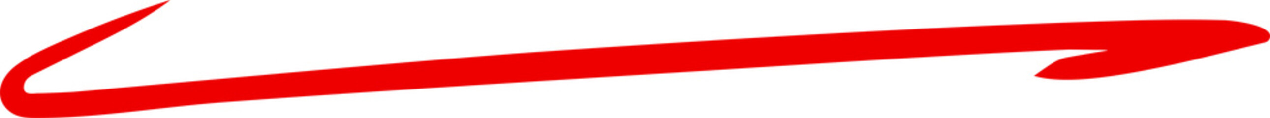 Obraz premium Red Hand Drawn Underline Marker