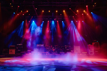 Lighting effects for large indoor stages, stage lighting beams