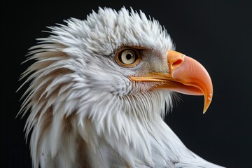 Obraz premium Close up of a eagle on a black Background