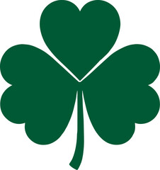 Shamrock Heart Icon Dark Green