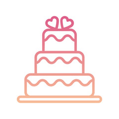 Wedding Cake Gradient Linear Style