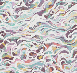 Abstract colorful background. Backdrop with lines and waves. Digital art. Pattern design