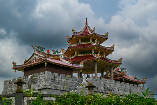 500 statue chinese-buddhist temple in batam Indonesia