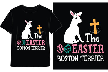 Happy Easter Sunday Dog t-shirt design. Bunny dog t-shirt design. Typography vector design