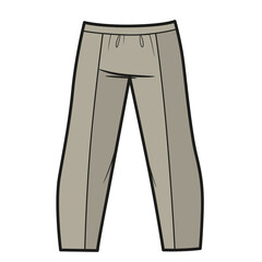 Casual trousers with elastic color variation on a white background