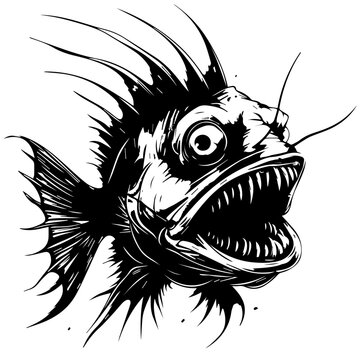 recommend clip art: Angler Fish Black Vector
                    