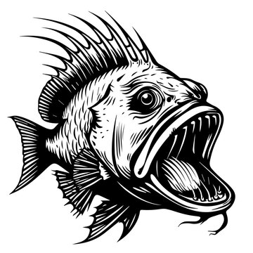 recommend clip art: Angler Fish Black Vector
                    