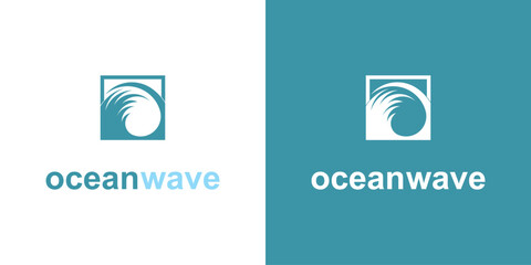 Ocean waves logo design symbol with unique concept| premium vector