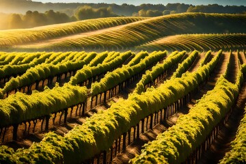 rows of vines generated by AI technology