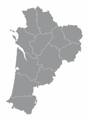 Nouvelle-Aquitaine administrative map