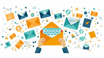Illustrate an email marketing specialist crafting the perfect campaign, focusing on personalized content