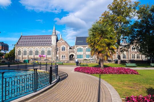 views of christchurch botanic garden, new zealand