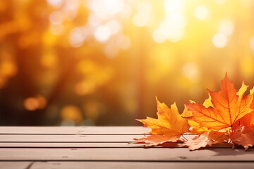 Naklejka na ściany i meble beautiful autumn, autumn, leaves