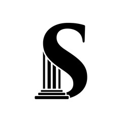 Letter S Pillar Law Logo