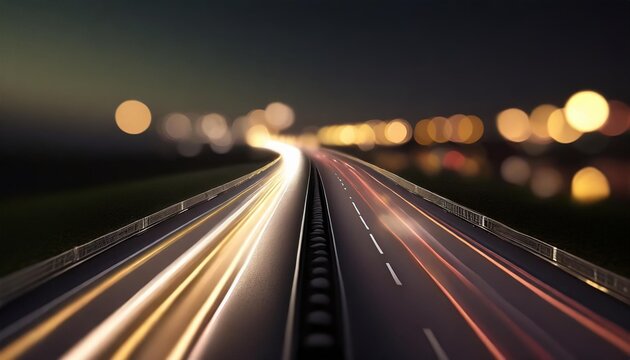 long exposure highway lights generated