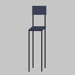 vector illustration of a chair design with long legs