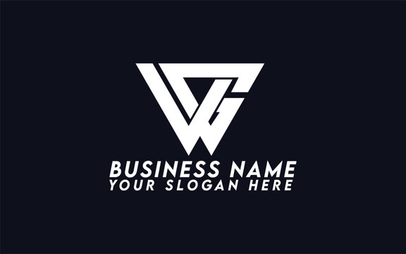 Initial Letter VG Logo Design Template. Letters G and V or GV line logo design