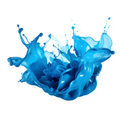 Blue color splash. floating splash blue gel splash. blue paint splash
