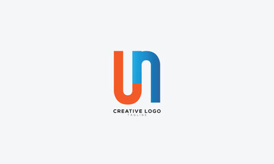 LN UN Abstract initial monogram letter alphabet logo design
