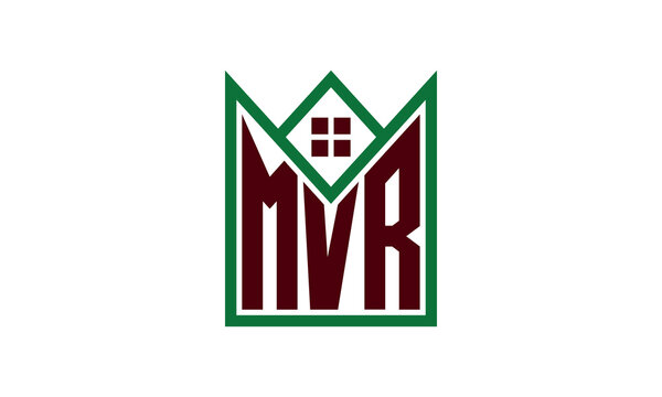 MVR initial letter real estate builders logo design vector. construction, housing, home marker, property, building, apartment, flat, compartment, business, corporate, house rent, rental, commercial