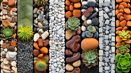 Drainage systems from small pebbles Garden drain