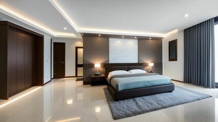 Interior of a marble bed room
