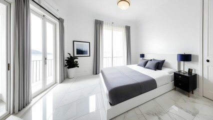 Interior of a marble bed room