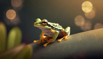 Fotobehang javan tree frog frog tree frog flying frog © Jayla