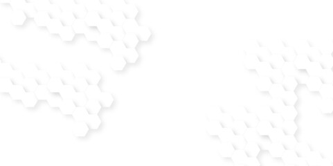 Abstract background with hexagon, modern abstract vector polygonal pattern. Futuristic abstract honeycomb technology white background. Luxury white hexagon pattern.