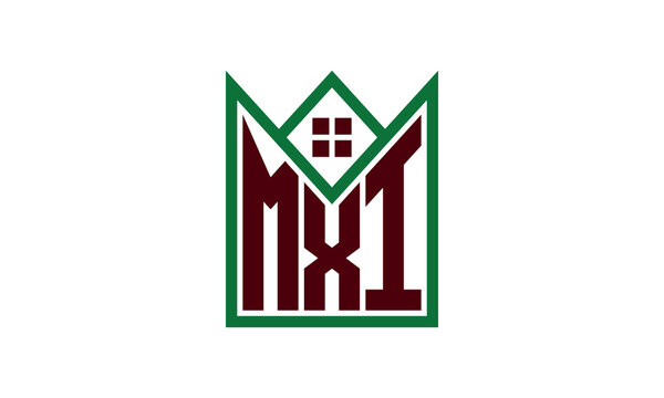 MXI initial letter real estate builders logo design vector. construction, housing, home marker, property, building, apartment, flat, compartment, business, corporate, house rent, rental, commercial
