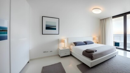 Interior of a marble bed room