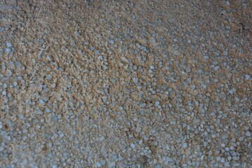Old cement with a matte gray glass crumb in the shade