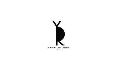 YR RY Abstract initial monogram letter alphabet logo design
