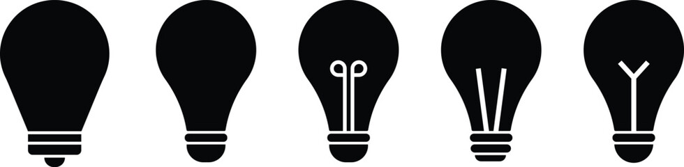 Set of light bulb icons set. lightbulb creativity concept vector.