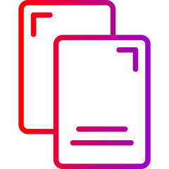 Yellaow card Vector Line Gradient Icon