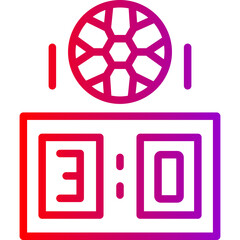 Score  Vector Line Gradient Icon