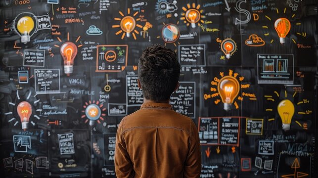 essence of a marketing brainstorming session, where creativity meets data to craft compelling narratives