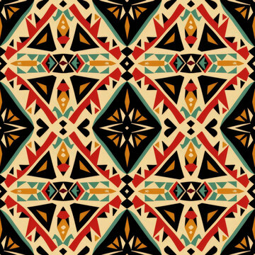 A colorful pattern with a diamond shape in the center