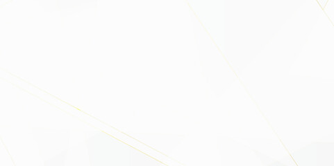 White geometric overlay golden line layer background on bright space with geometric decoration concept. Minimal futuristic element concept for poster, brochure, banner, wallpaper, cover, flyer.