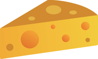 Cheese isolated vector art illustration