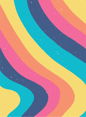 Groovy background, vibrant wallpaper for cards, posters, prints, banners, templates, social media, etc. EPS 10