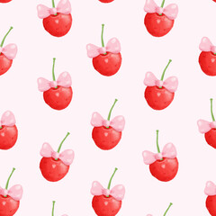Coquette Cherry Seamless Pattern