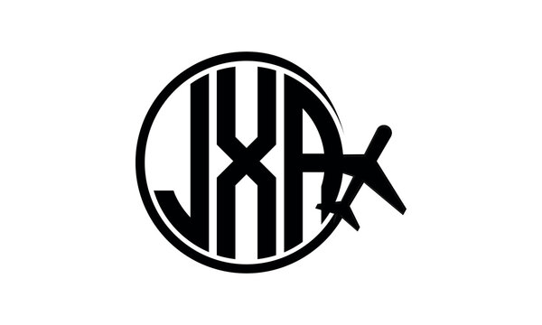 JXA three initial letter circle tour & travel agency logo design vector template. hajj Umrah agency, abstract, wordmark, business, monogram, minimalist, brand, company, flat, tourism agency, tourist