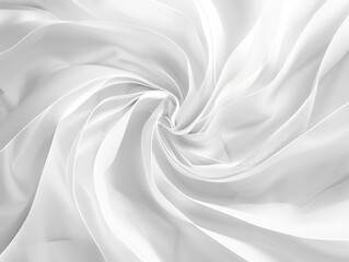 A white fabric with a spiral pattern