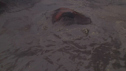 Fjallabak craters in Iceland. Landmannalaugar Black Craters.