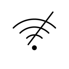 Foto op Plexiglas Black color WIFI signal not Available icon isolated on  white background © Pixel-Stock