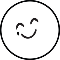 Happy and sad emoji smiley faces line art vector icon