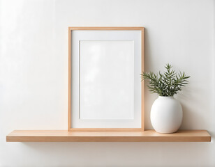 a wooden frame and a flowerpot 8